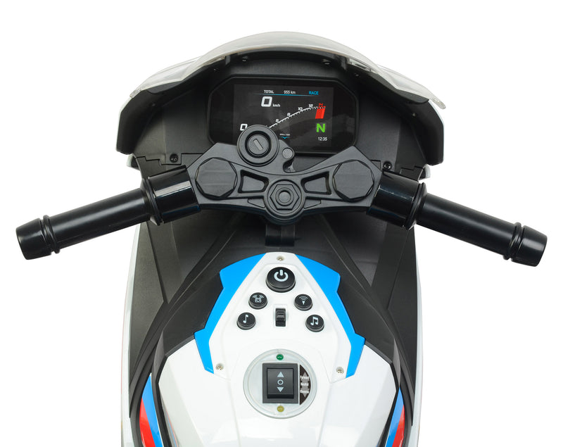 Moto Elettrica per Bambini 12V BMW S1000 RR Bianca-7