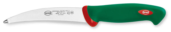 prezzo Coltello per Sventrare Curvo Lama 15 cm Manico Antiscivolo Sanelli Premana Verde/Rosso