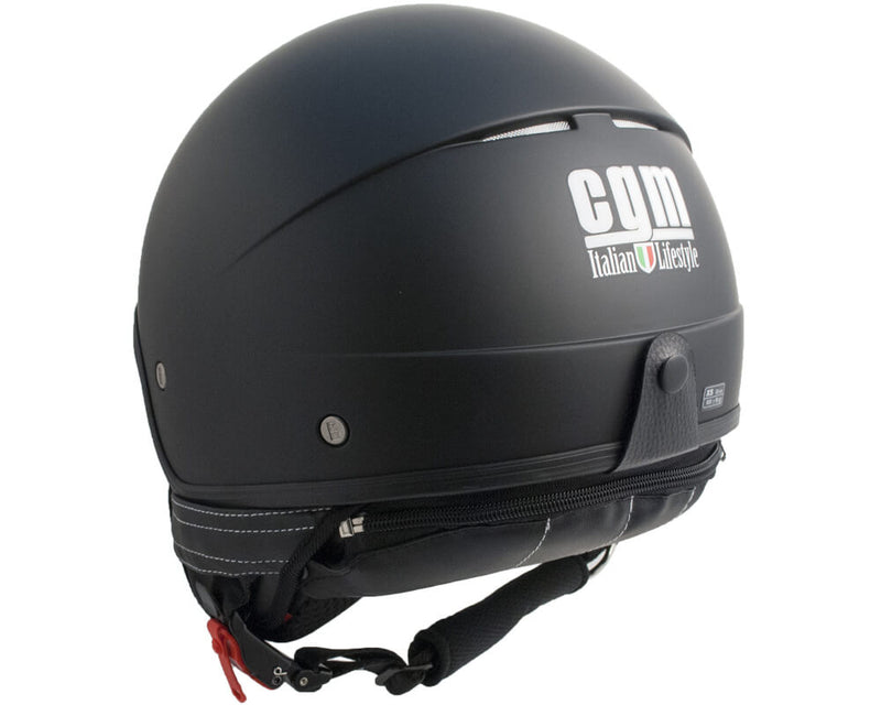 Casco Demi-Jet per Scooter CGM Malindi 104A Nero Opaco -2