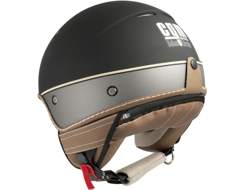 Casco Demi-Jet per Scooter CGM Nairobi 104G Nero Opaco -2