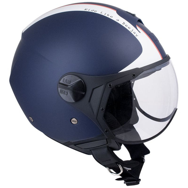 prezzo Casco Jet per Scooter Visiera Sagomata CGM Deejay 107DJ1 Blu Opaco