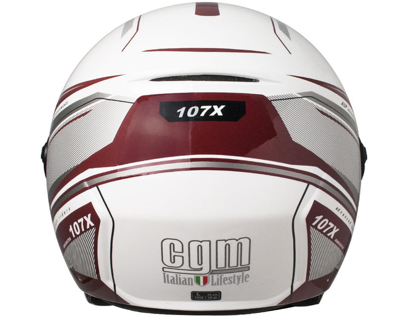 Casco Jet per Scooter Visiera Sagomata CGM Manchester 107X Bianco -2