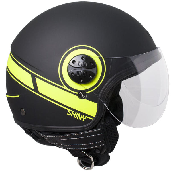 Casco Jet per Scooter Visiera Sagomata CGM Shiny 109S Giallo Fluo Opaco prezzo