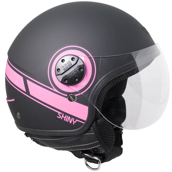 Casco Jet per Scooter Visiera Sagomata CGM Shiny 109S Fucsia Fluo Opaco sconto