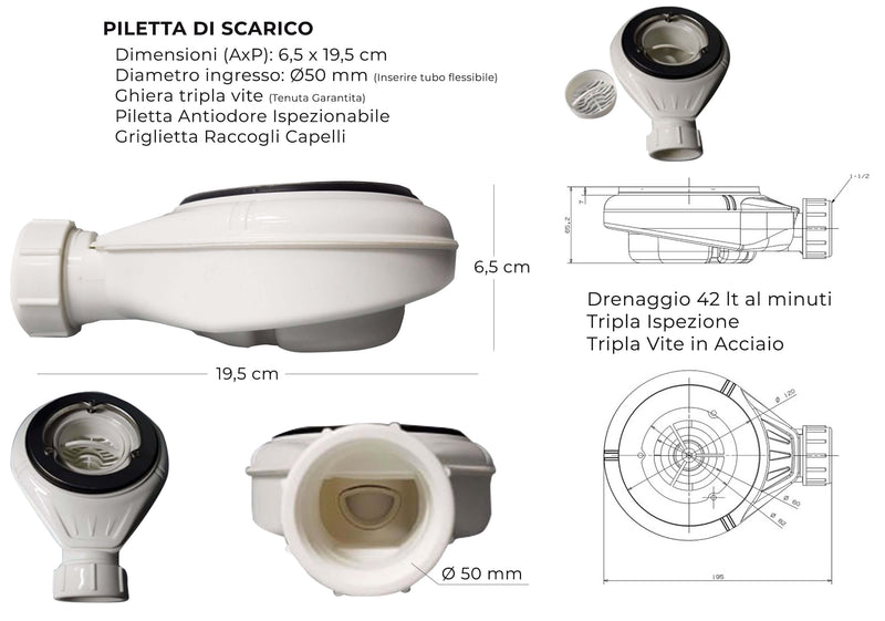 Piatto Doccia in Pietra Bonussi Armena Moka Varie Misure-9