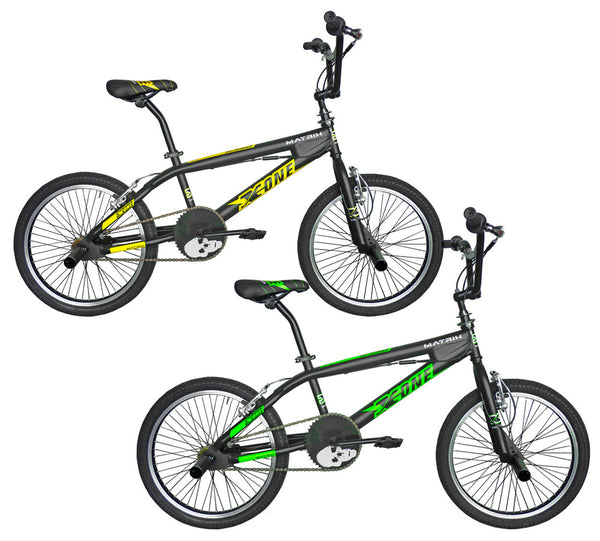 Bicicletta BMX Freestyle 20” Free X-One Nero/Giallo o Nero/Verde sconto