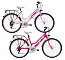 Bicicletta City Ragazza 24” 6 Velocità Grace Bianco o Ciclamino-1