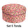 Set 5 Scatole cartone roselline tonda