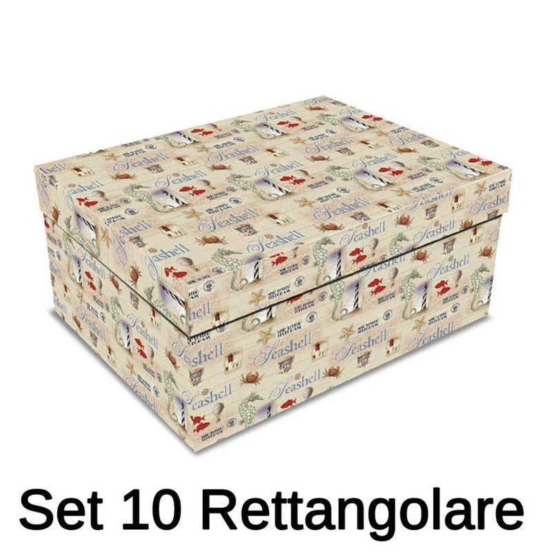 Set 10 Scatole cartone salvagente rettangolare -1
