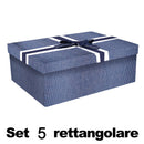 Set 5 Scatole cartone blu rettangolare -2