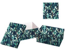Set 10 Scatole cartone foglie blu rettangolare -2