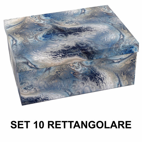 Set 10 Scatole cartone azzurro rettangolare prezzo