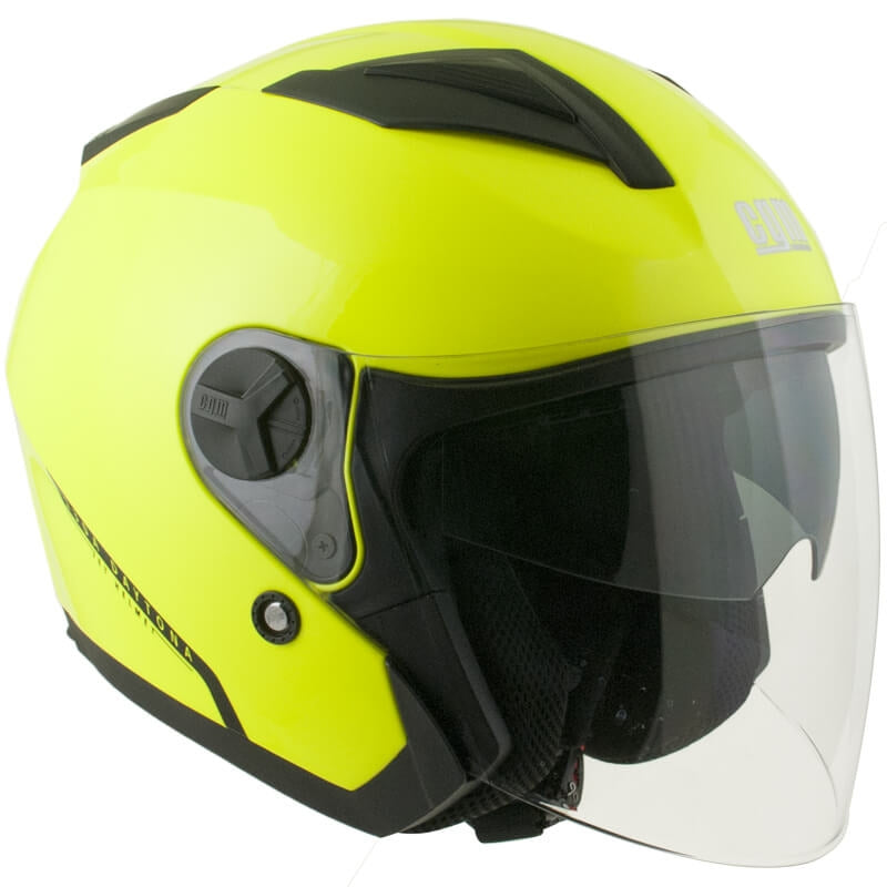 Casco Jet per Scooter Visiera Lunga CGM Daytona 130A Giallo Fluo -1