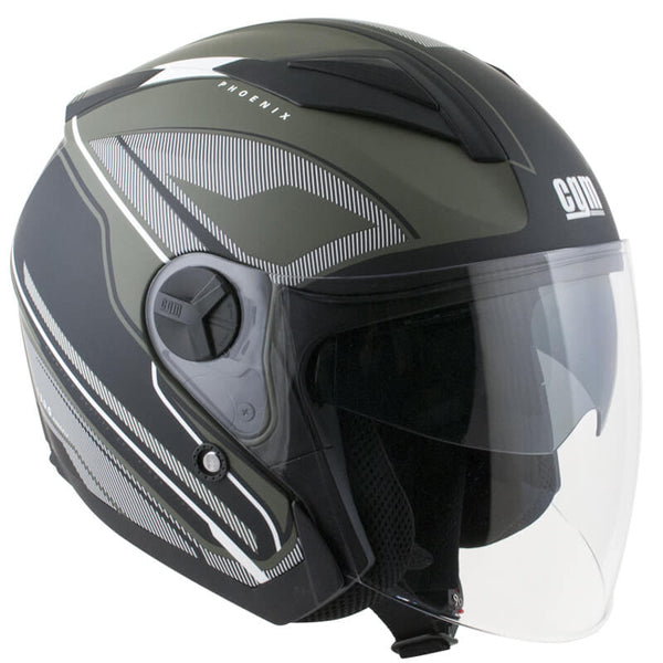 Casco Jet per Scooter Visiera Lunga CGM Phoenix 130G Verde Opaco online