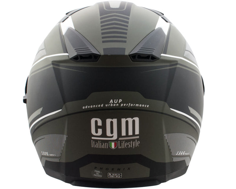 Casco Jet per Scooter Visiera Lunga CGM Phoenix 130G Verde Opaco -2