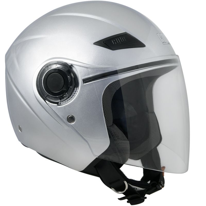 Casco Jet per Scooter Visiera Lunga CGM Caribe 131A Argento -1