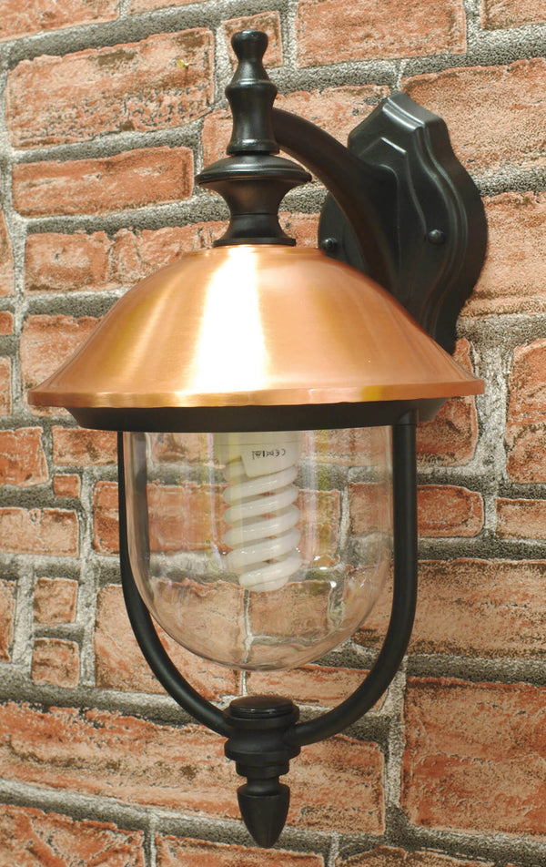 online Lampada Lanterna da Parete 60W Bauer Copper Nero e Rame