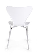 Set 4 Sedie 50x49,5x82 cm Tessa in Plastica Bianco-4