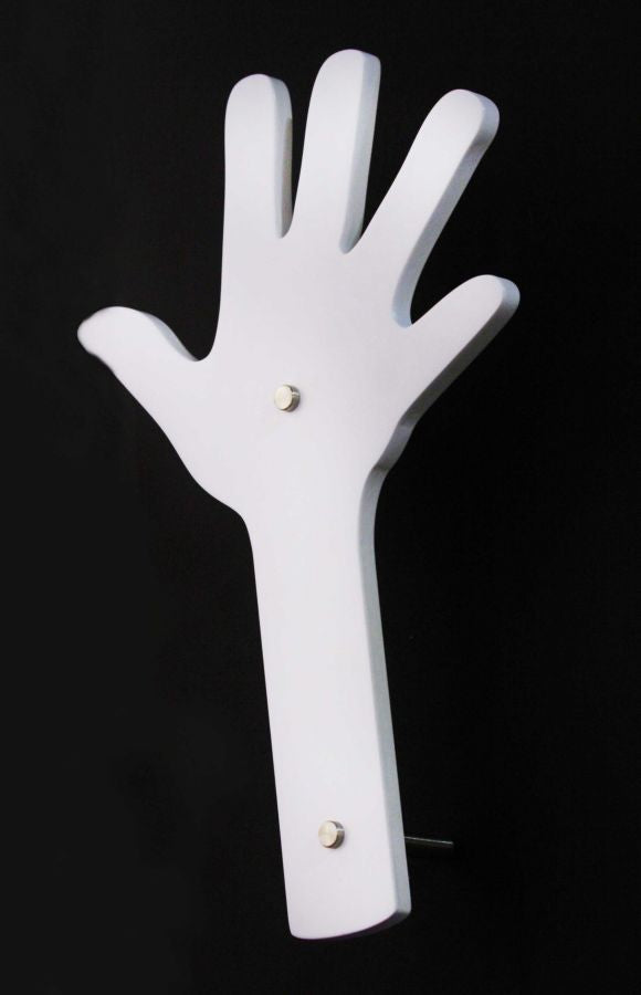 Appendi Abiti da Muro Finger Bianco 26x40 cm MDF Bianco-4