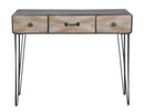 Console Oklahoma 100x38,5x80 cm in Ferro e MDF Marrone e Nero-2