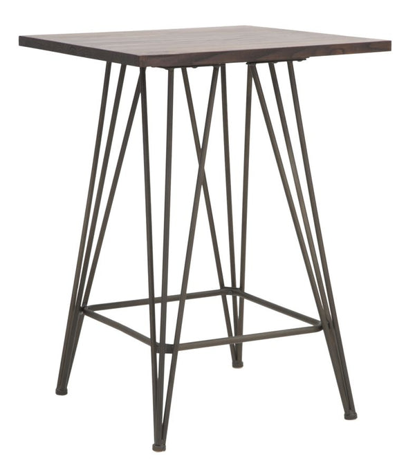 online Tavolo Bar Harlem 60x60x85 cm in Ferro e Naturale e Grigio