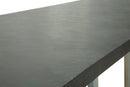 Scrivania Aviator 181x70,5x71 cm in Ferro e MDF e PU Nero e Grigio-8