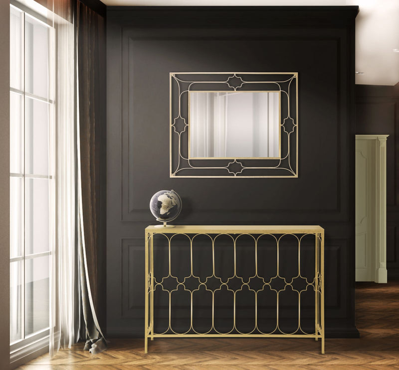 Console Glam Balcony 112x31x81,25 cm in Ferro Oro-9