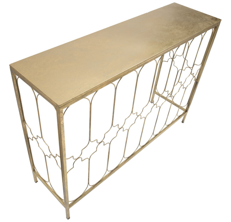 Console Glam Balcony 112x31x81,25 cm in Ferro Oro-5