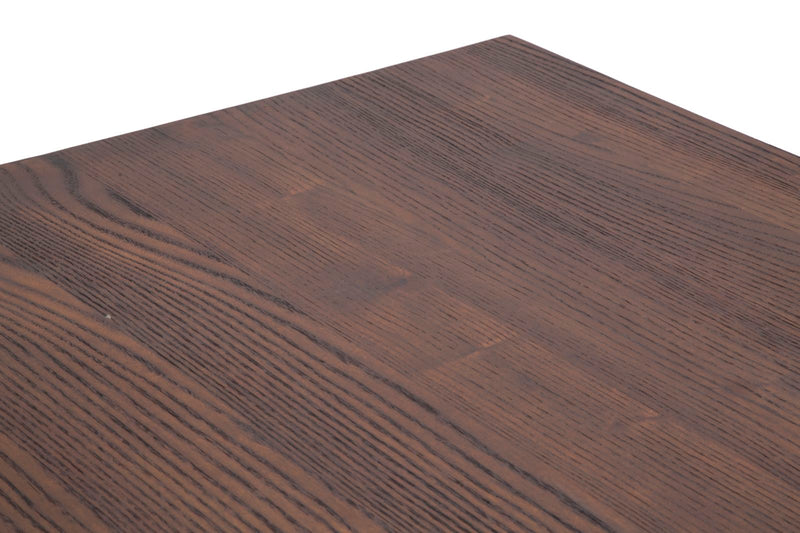 Tavolo Square Industrial 80x80x75 cm ELM Legno e Ferro Marrone-6