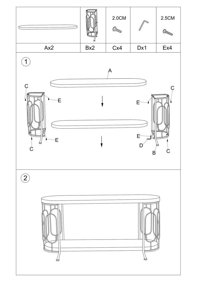 Console New Mexico 120x40x80 cm in Ferro e MDF Marrone e Grigio-10