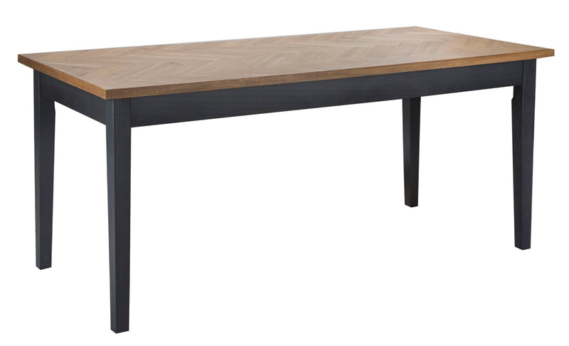 Tavolo da Pranzo Malé 180x80x79 cm Legno di Abete e Impiallacciatura di frassino e MDF Marrone e Grigio-1