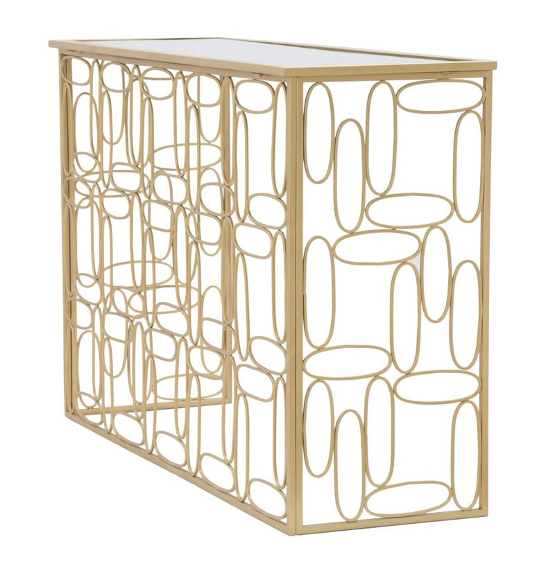 Console Bubbles 120x40x81 cm in Ferro e Specchio Oro e Argento-3