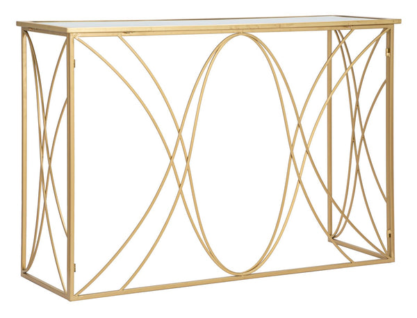 prezzo Console Exy 120x40x80 cm in Ferro e Specchio Oro e Argento