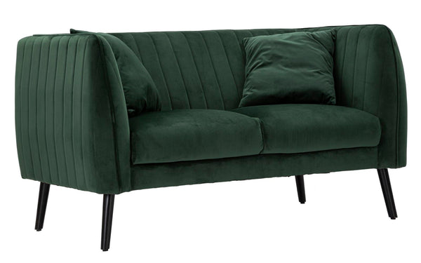 Divano Coalition 136x75x77 cm Legno Spugna e Poliestere Verde e Nero online