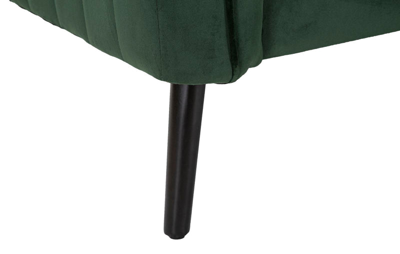 Divano Coalition 136x75x77 cm Legno Spugna e Poliestere Verde e Nero-8