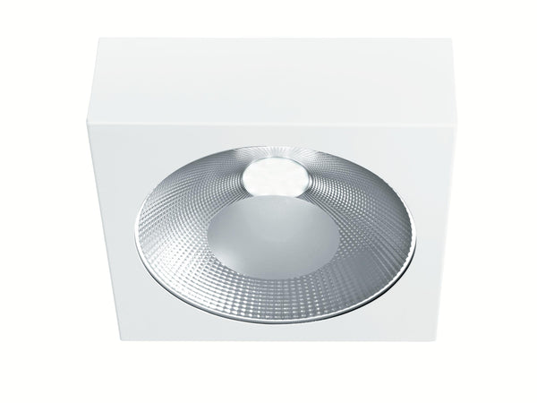 Plafoniera Cubica Metallo Bianco riflettore Cromo Led 20 watt Luce Calda acquista