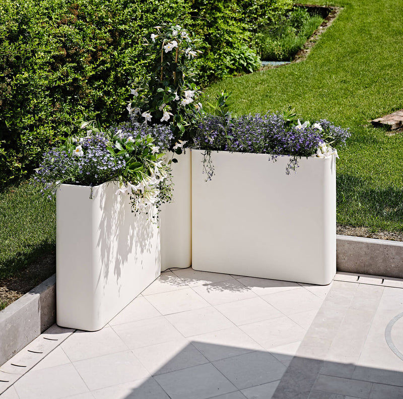 Vaso 90x27x77 cm in Polietilene Divio 80 Antracite Outdoor-4