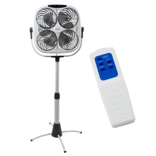 Ventilatore a Piantana Colonna 4 Ventole 3 Velocita Timer con Telecomando-1