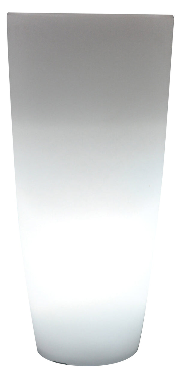 sconto Vaso Luminoso Tondo Ø33x70 cm Bauer Home Light Ghiaccio e Bianco