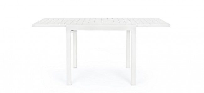 Tavolo Allungabile da Giardino 83-166x80x75h cm Pelagius Bianco-4
