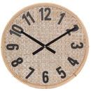 Orologio da Parete Ø40 cm in Mdf e Rattan Marrone-1