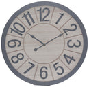 Orologio da Parete Ø50 cm in Mdf e Metallo Azzurro/Grigio-1