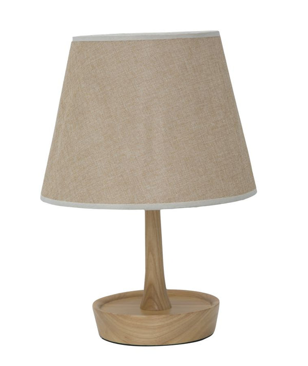 prezzo Lampada da Tavolo con Svuotatasche in Legno Ø25x49 cm Legno Tessuto e Ferro