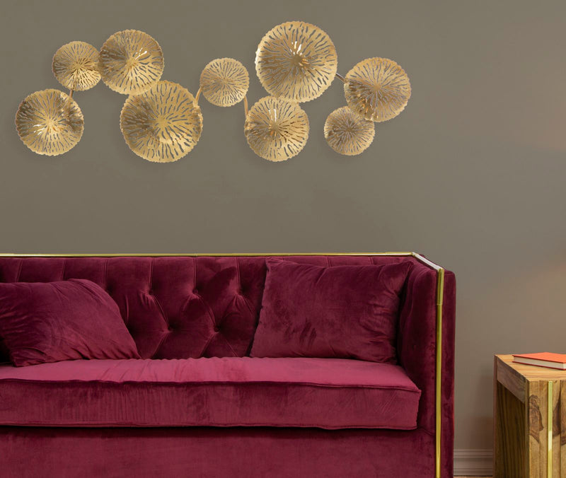 Lampada da Muro Dishy Glam 5 Luci 138x9x50 cm in Ferro Oro-9