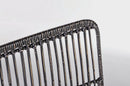 Set 4 Sedie 45x55x85 cm Metal Rattan in Fibre Naturali Nero-5