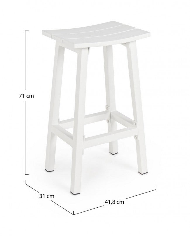 Sgabello Bar 41,8x31x71h cm Skipper Bianco-2