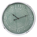 Orologio in metallo bordo bianco verde cm Ø48x6-1