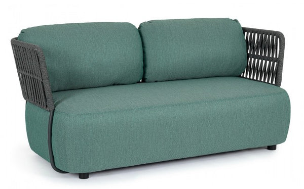 Divano 2 Posti 167x86x79h cm con Cuscini Palmer Antracite/Jade prezzo