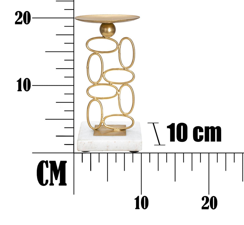 Portacandele candelabro in Metallo oro cm 26x14xh51 – acquista su Giordano  Shop