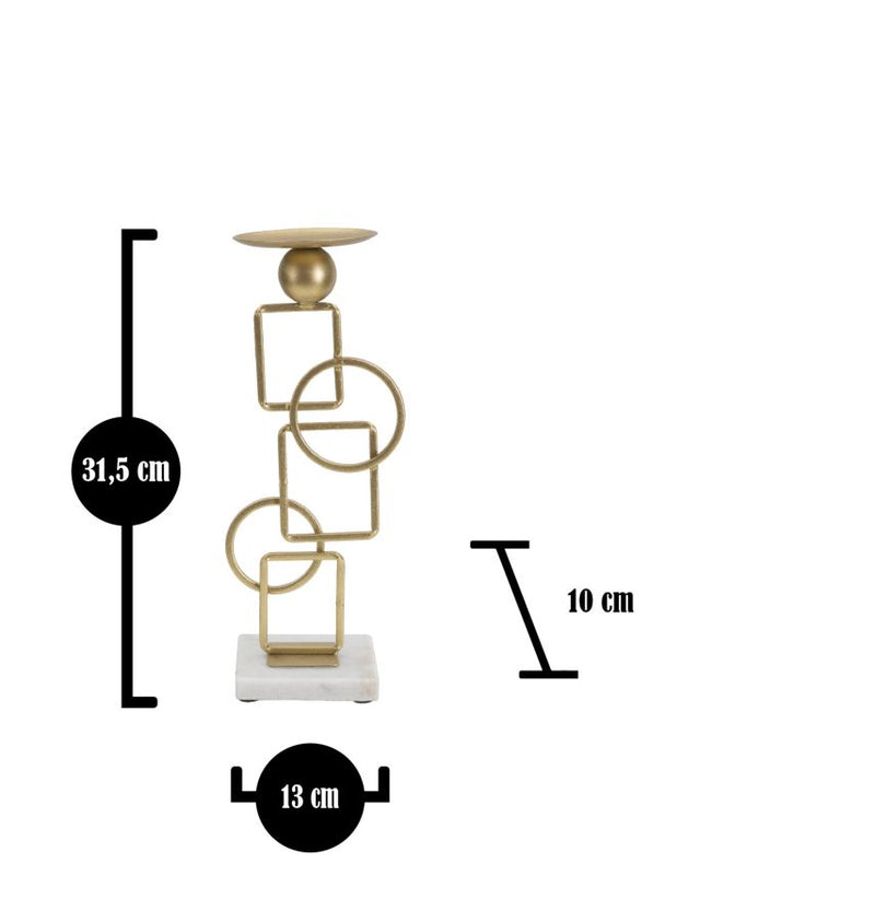 Portacandele candelabro in Metallo oro cm 26x14xh51 – acquista su Giordano  Shop